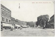 1908 Marseilles, Illinois - Main Street Storefronts - Vintage Postcard picture