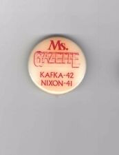 1972 pin Anti NIXON pinback Ms. Magazine Gazette pinback KAFKA Feminist FEMINISM picture
