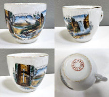 VTG Souvenir of Seattle tea Cup mt Rainier, Snoqualmie Falls, Fir tree - Rare picture