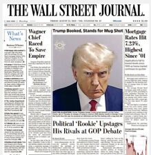 Wall Street Journal Donald Trump Mugshot Full Newspaper 8/25/23 WSJ picture