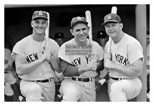 MICKEY MANTLE, YOGI BERRA, AND ROGER MARRIS NEW YORK YANKEES 4X6 PHOTO picture