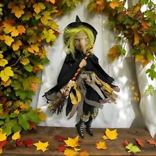 Joe Spencer Hortense Witch Gathered Traditions Rustic Halloween Doll picture
