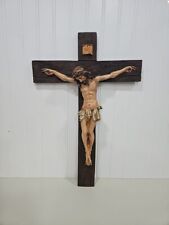 Jesus Nailed On The Cross Christian Hanging Wall Crucifix, INRI 20L Inch 14w picture