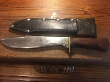 WW1 ,WW2 Theater USA Made Knife.Heavy 1917 Bolo blade. Nice Grip, Leather Sheath picture