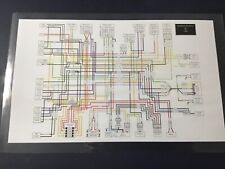 1976-78 Yamaha RD400C/D/E 8.5x11 full color laminated wiring diagram picture