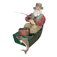 Rare Vintage Clothtique Possible Dreams Santa Fishing On Boat See Description  picture