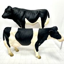 Schleich Farm Animals Holstein Friesian Cattle Dairy Cow & Bull Figures Lot picture