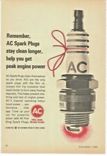 Sept 1964, Vtg Magazine Ad, AC Spark Plugs, 6 1/2 x 9