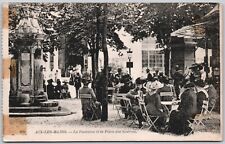 Vintage Postcard Aix-les-Bains La Fontaine et la Place des Sources France Scenic picture