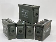 30 Cal Metal Ammo Can – Military Steel Box Ammo Storage - Used - 5 Pack picture