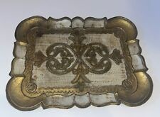 Vintage Florentine Gilt Tray Made In Italy Decorative picture