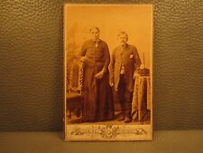 Victorian Antique Cabinet Card Photo of an Older Married Couple, Man and Woman picture