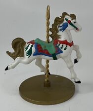 1989 Hallmark Carousel Horse Snow Ornament 1st In A Collection Of 4 picture