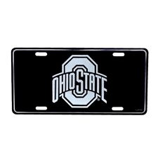 THE Ohio State University Black Mirrored License Plate OSU Buckeyes Car Auto Tag picture