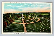 PA-Pennsylvania National Cemetery Lincoln's Gettysburg Address Vintage Postcard picture