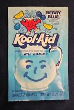 Vtg 1980s 1988 Kool Aid Berry Blue Flavored Soft Drink Mix Unopened Packet Rare picture