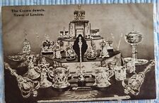 Tower of London The Crown Jewels and Swords vintage Postcard # A-14 picture