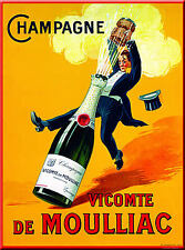 French Advertising Sign Count de Moulliace Champagne picture
