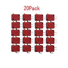 20Pack Red New 3 Pin Microswitch Push Button For Arcade Mame Jamma Games G picture