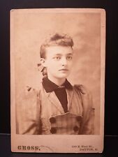 c1870s Antique Attractive Young Woman | Cabinet Card | Dayton, Ohio picture