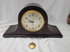 Antique Seth Thomas 89 L Quarter Hour Bim Bam Chime Tambour Mantle Clock Cymbal picture