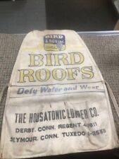 VINTAGE ADVERTISING CARPENTERS NAIL APRON -BIRD ROOFS - HOUSATONIC LUMBER -FC-27 picture
