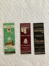 Vintage matchbook covers circa 1950s - 1960s Mid century Lot Of 3 Washington DC picture