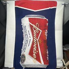 Vintage Budweiser Red Blue Beach Towel Large Official Merchandise Genuine Beers picture