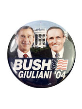 Rare 2004 George W. Bush Rudy Giuliani Presidential Campaign Political Pin picture