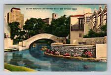 San Antonio TX-Texas, Beautiful San Antonio River Vintage Souvenir Postcard picture
