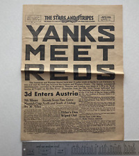 WW2 The Stars And Stripes 4-28-45 YANKS MEET REDS  Germany Edition Vol 1 #24 picture