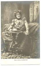 Leslie Carter 1900s RPPC Postcard Silent Photo Stage Actress Broadway VTG picture