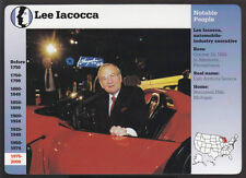 LEE IACOCCA Chrysler CEO Photo Bio 1997 GROLIER STORY OF AMERICA CARD picture