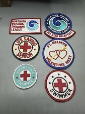 Mixed Lot Of 6 Patches - Life Saving Senior, Intermediate Swimmer, etc... picture