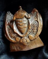 Antique Vintage Carved Chinese Wild Agarwood Chenxiang Asian Bat Feng Shui  picture