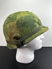 Vietnam War Era US M1C Paratrooper Combat Helmet With M1 Infantry Liner picture