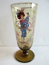 Antique Bohemian Theresienthal / Fritz Heckert Glass Goblet Tumbler Hand-Painted picture