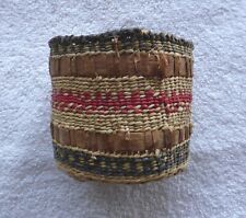 Vintage  Eskimo Hand Woven Basket picture