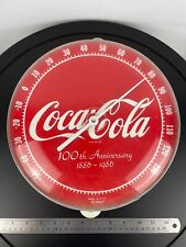 Coca-Cola 100th Anniversary 12” Dia. Dial Thermometer Original Tru Temp VINTAGE picture