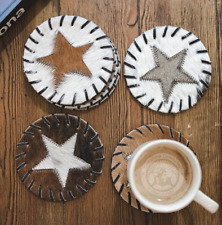 Cowhide Coaster Star Assorted - UNIT picture