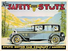 New Safety Stutz Motor Car Company Classic Automobile Sedan Poster 18x24 picture