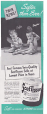 1941 Print Ad  Scot Tissue Soft as Old Linen Twin News Softie Toughie Babies picture
