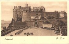People Watching Royal Guards Ceremony At The Edinburgh Castle, Scotland Postcard picture