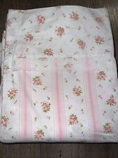 Vintage Springmaid Wondercale Double/ Full PINK Dainty Floral & Lace Flat Sheet picture
