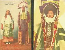 TWO VINTAGE OKLAHOMA INDIAN POSTCARDS ONES 392 & 394- EE-26 picture
