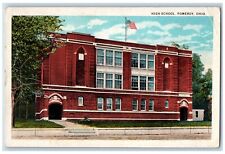 Pomeroy Ohio Postcard High School Exterior View Building c1920 Vintage Antique picture