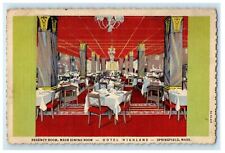 c1940's Regency Room Main Dining Room Hotel Highland Springfield MA Postcard picture