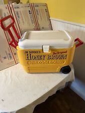 LARGE HONEY BROWN LAGER BEER COOLER COOL ROLLER IGLOO PICNIC BEACH FISHING NEW picture