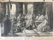 JESUS PRESENTED IN THE TEMPLE. ENGRAVING BY BLONDEL. FRANCE. 19th CENTURY. picture