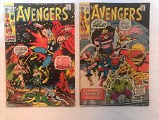 Lot Of 2 Avengers #84 & #88 Silver Age Marvel Comic Books 1969 Captain America picture